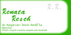 renata resch business card